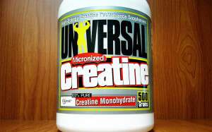 bottle of universal micronized creatine