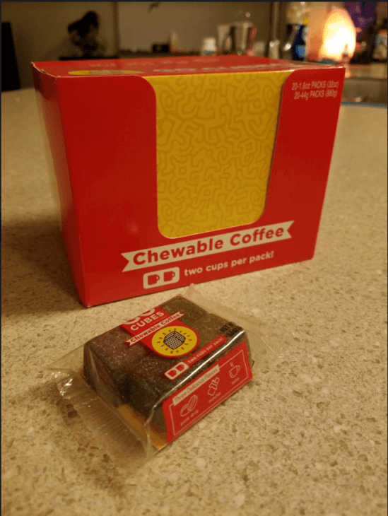unboxed chewable coffee - go cubes packet