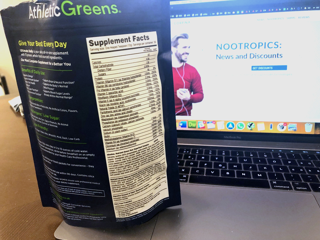 Athletic Greens nutrition facts